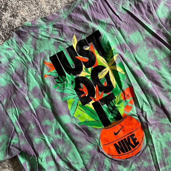 nike purple and green tie dye BASKETBALL PLANT tshirt size XXL - Picture 5 of 5